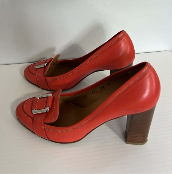 Salvatore Ferragamo Orange Buckle Loafers - Picture 7 of 11